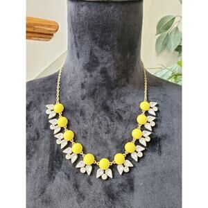 Charming Charlie Women's Yellow Ball Beaded Statement Necklace Bib Necklace Set